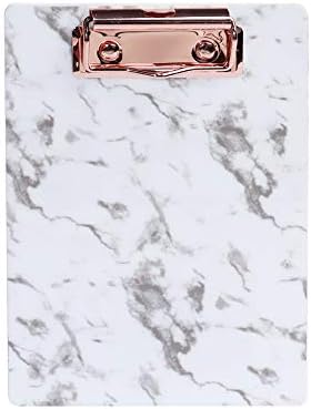 Многослоен Мрамор клипборда Акрилна Прозрачна Цветна Фазер с Низкопрофильным скоба за образование и офис употреба (Мрамор, 5 x 7 инча)