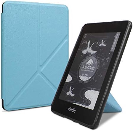 Калъф за Kindle Paperwhite 11-то поколение Калъф-поставка 2021 6,8 См, изкуствена кожа Smart-калъф за Kindle 11-то поколение 2022 6 инча Тънък калъф с магнитна защита, синьо небе, 2021 6,8 см