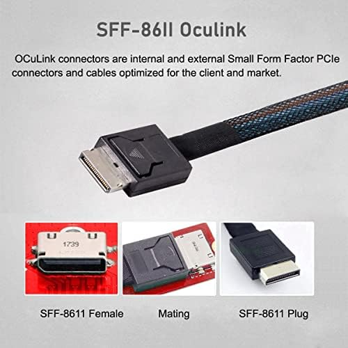 Кабелен адаптер Oculink СФФ-8612 СФФ-8611 към PCIE PCI-Express 16x 4X Конектор SATA захранване за Видеокартата и Дънната платка