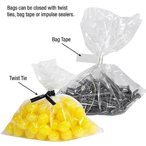 Горната опаковка се предлага в плоски найлонови торбички с размер 1,5 Mils, 20 x 20, прозрачни, (опаковка от по 1000 бройки)