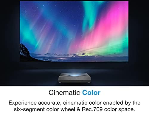 Optoma CinemaX P2B Черно умен лазерен проектор 4K UHD за домашно кино | по-добра снимка на 3000 лумена с лазер и 6-Сегментным цветово колело | Ультракороткий щурм | Вградена звуков