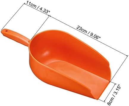 Ръчно молец PATIKIL, 1 опаковка, пластмасова рамо с дръжка 9,1 x 3,1 x 4,1 инча за подаване на фураж, оранжево
