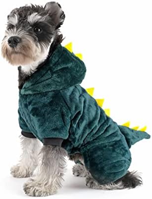 Костюм на динозавър Sweet Пет Garden - Облекло за кучета и котки - Облекло за кучета и котки - Коледен костюм за кучета е за партита - Hoody за cosplay, в подарък - Топли дрехи за малки, средни и големи кучета