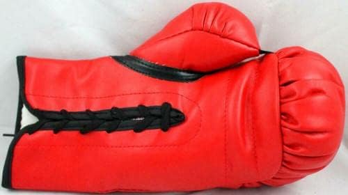 Светът бокс ръкавица Евърласт Red с автограф на Флойда Мейвезера Удостоверяване JSA * Боксови ръкавици с автограф от ляво