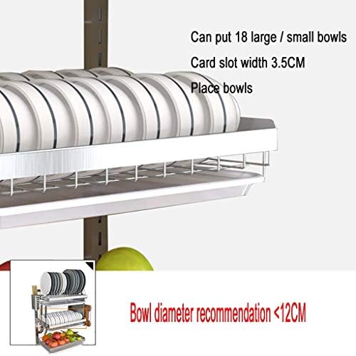 Кухненски Стенни сушилня за съдове KUYT 3-Слойная 201 от неръждаема стомана, Сливная решетка решетка за пръчици за хранене, рафт за кухня и дъска за табла.