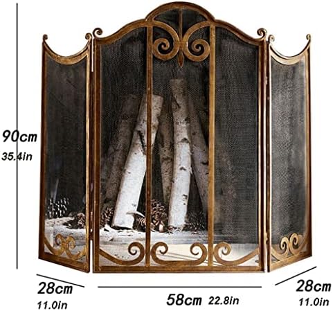 Камина, на Екрана XIAOSAKU, Метална Старата Стена, Ограда, Хол, Украсата на Дома на Камини, Огради, Искрозащитная на Кутията, трехстворчатая Мрежа За Колан