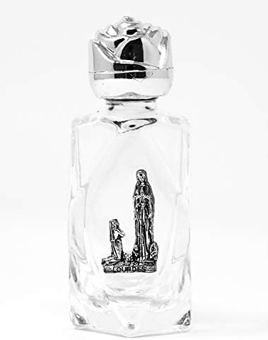 Стъклена бутилка със Светена вода от Лурд - Изпълнен с Истинска Светена вода от Лурд