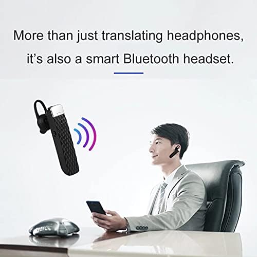 CZDYUF T2 Слушалки за интелигентно гласов преводач на 33 езика и Незабавен Превод Bluetooth 5,0 Слушалки за превод в реално време (Цвят: D)