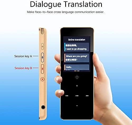 ASUVUD 89 Езици X1 Устройство за запис на глас Преводач Поддържа двустранен незабавен превод Wi-Fi/Точка за достъп/Офлайн с мощен 2.0 инча (цвят: rose gold)