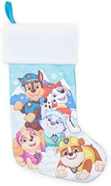 Коледни чорапи Sister Novelties за деца, Коледни чорапи, Paw Patrol - 16,5 инча x 9 инча), Детски Коледни чорапи, Сини Коледни чорапи, Чорапи за Коледа