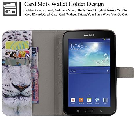 Калъф Galaxy Tab 7.0 E, с слотове за карти Artyond, с [автоматична функция за събуждане / сън], с магнитна закопчалка, от изкуствена кожа, с интелигентни стойка, флип-портфейл, Цветни Защитен калъф за Samsung Galaxy