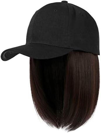 Бейзболна шапка на жените лъскава бейзболна шапка с наращенными коса директен къса прическа боб дамски шапки и шапки