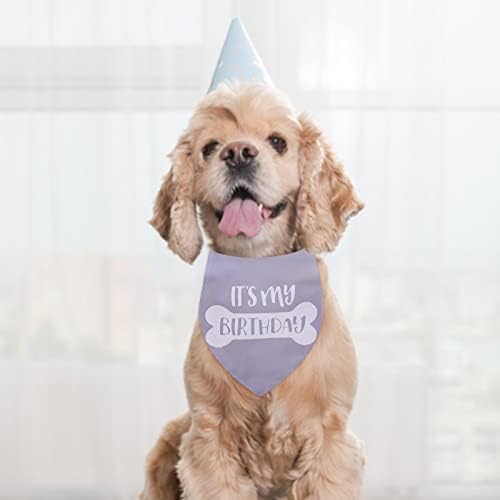 Триъгълен Шал за рождения Ден на Кучето, Кърпа за рождения Ден на домашен Любимец, Триъгълен Шал на Рожден Ден на Куче, Много Големи Нашийници за кучета от едри породи (Червен, един Размер)