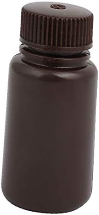 X-DREE 40 мм Диаметър 85 mm Височина 60 ml Пластмасова бутилка с кръгла форма, кафяв цвят (40 мм диаметър 85 mm височина 60 мл пластмасова форма redonda botella marrón
