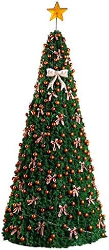 Зимна Изкуствена Коледна елха FIFOR, една Голяма Коледна елха с височина 9,8-39,4 крак с led и смесени декорации за местни търговски центрове, на празничния външен декор (Цвят: зелен, размер: 4 м)