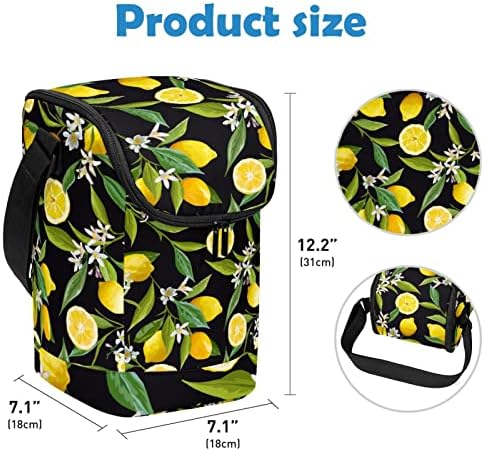 Дамски Чанта за обяд GUEROTKR, Кутия за Обяд за мъже, Мъжки Кутия за Обяд, модел на листа от портокал и лимон