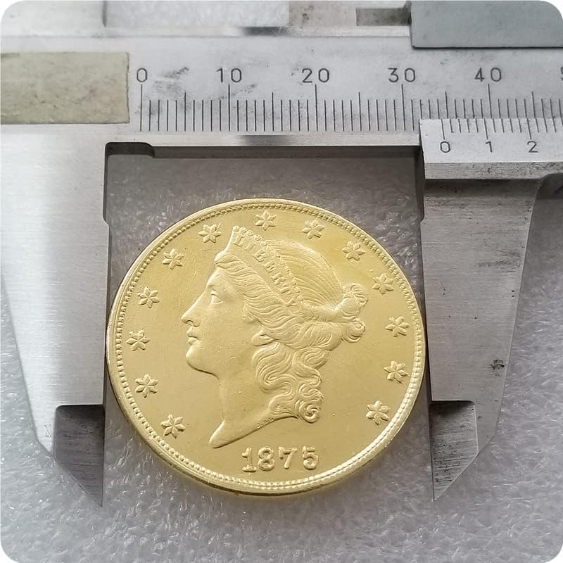 Американската Златна Монета 1875 г. Възпоменателна Монета От Месинг, Антични бижута Ръчна изработка