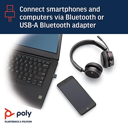 Plantronics - Voyager 4210 UC USB-C (Поли) - Bluetooth за едно ухо (моно) Слушалки - се Свързва с PC, Mac и тенис на телефона - намаляване на шума - Работи с отбора, мащабиране и много други