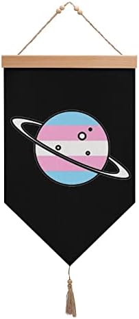 Nudquio Trans Planet Хлопчатобумажный Бельо Флаг Висящ Стенен Знак рисуване на Картина за вашия дом Офис Декорация на Верандата Градина