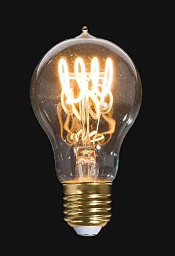 Led крушка на Едисон B&P Lamp® със средна основание E26 с петлевой за зъби с нажежаема жичка в ретро стил, форма A19