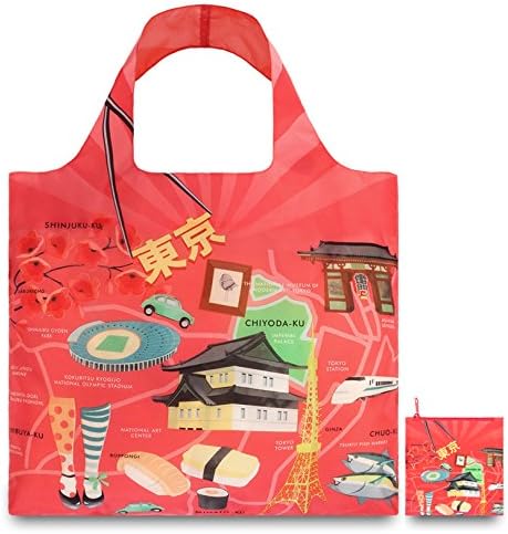 Множество Пазарска чанта LOQI Tokyo Urban, Боядисана