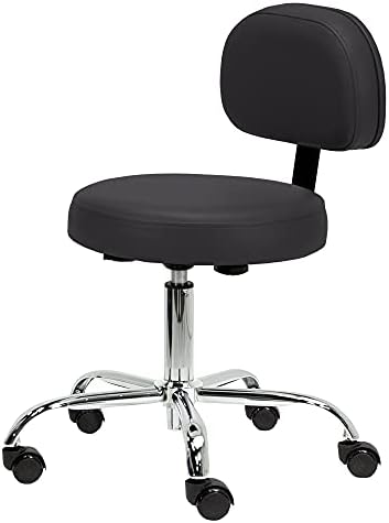 Пневматичен стол за рисуване в салона за масажи EARTHLITE - Без течове (за разлика от хидравличен), Регулируема, на колела, без CFC / Медицински Спа стол за лице