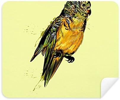 Жълт Вълнисто Папагал Птица от Плат За Почистване на Екрана за Пречистване на 2 елемента Замшевой Тъкан