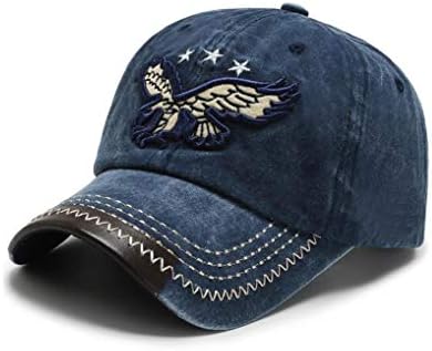 XibeiTrade Реколта Памучен бейзболна шапка с Орел, Дамски Мъжки Спортни и Ежедневни Солнцезащитная Шапка На Открито