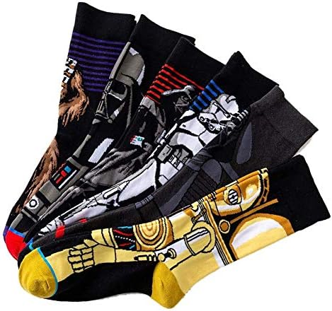 ASWER Мъжки 12 Чифта Памучни Чорапи Star Wars Sport, Спортни, Ежедневни Чорапи за екипажа