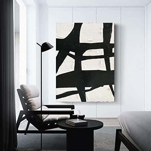 Nankai, Модерна Минималистичная маслени картини, Ръчно изработени, на Абстрактното Изкуство на черно-бялата стена с размери 40x28 инча, Голямата Картина за стените на Дома, за Декорация на стените на Хола