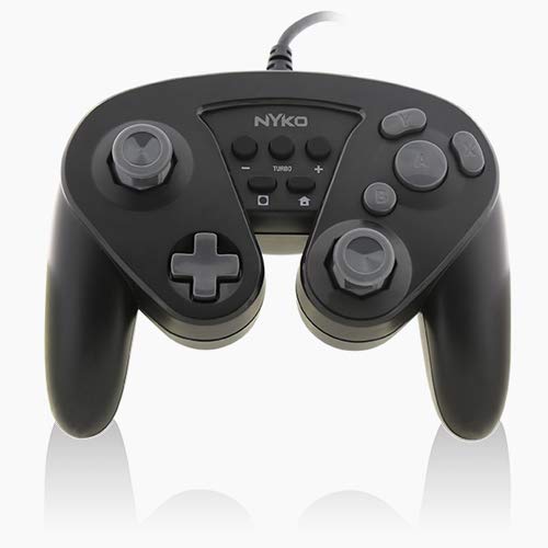 Контролер Nyko Retro Core - Алтернативен кабел контролер Pro с турбокомпресор и съвместимостта с PC за Nintendo Switch - Controller в стил ретро Черно - Nintendo Switch