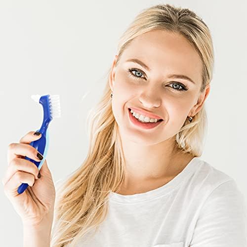 Healifty Четки за Зъби, за Протезиране на Четка за Зъби за Протезиране Пречиствател За зъбни Протези Двустранни Инструменти За Почистване на устната Кухина за Почистване на Вставных на зъбни Протези Петна По Зъбите