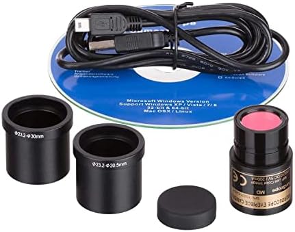 AmScope - 12-Мегапикселова Цветна CMOS камера с цифрово окуляром USB 2.0 за микроскоп - MD1200A