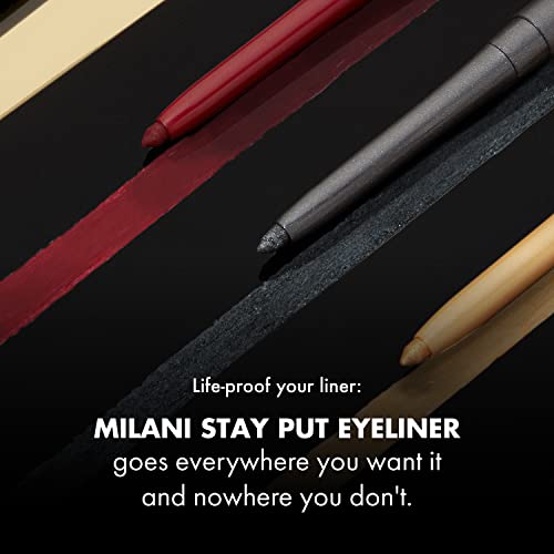 Очна линия Milani Stay Put - Silver Foxy (0,01 унция) Жесток самозатачивающийся молив за очи с вграден размазывателем - Очертава контурите на очите с високо съдържание на пигменти за дълго носене