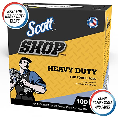 Кърпи Scott Shop Heavy Duty (54014), Сини, 100 Кърпи в кутия, 10 Кутии в Случай, 1000 Кърпи в калъф