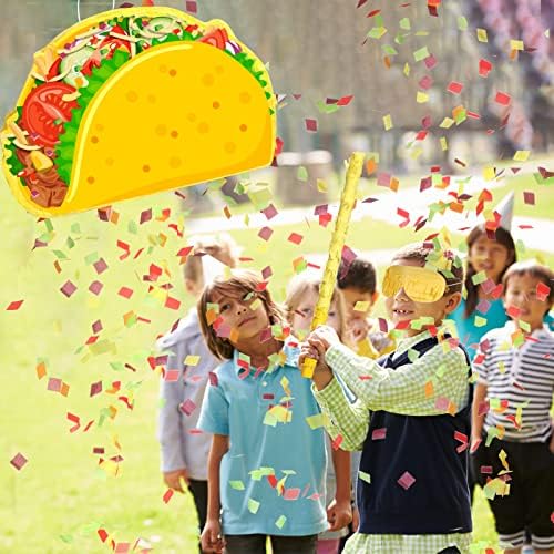 Тако Pinata Мексико Пинята За парти Включва В себе си прилеп с превръзка на очите и Конфети Fiesta Pinata за парти по случай рождения ден на Cinco De Mayo Pinata Декор за парти в мексикански стил, 16,1 X 11,9 X 3.2