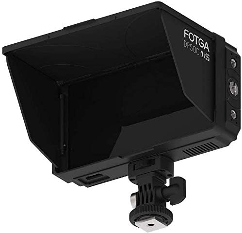 Поле на монитора на фотоапарата с ультраярким сензорен екран Fotga E50S с диагонал 5 инча 2500 Гнида, Вълновата форма, Векторни, вход / изход 4K, HDMI, 3G SDI, Двоен слот за батерия