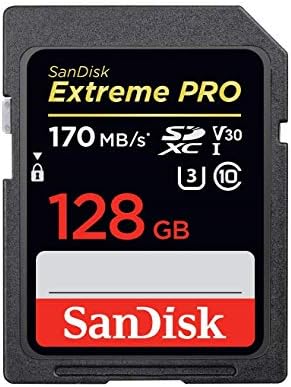 Карта памет SanDisk 128GB SDXC Extreme Pro Работи с беззеркальными камери Sony Alpha a7 III, a7 II, a7, a7s, a7s II (SDSDXXY-128G-GN4IN) в комплект с 1 устройство за четене на карти памет от типа Всички с изключение