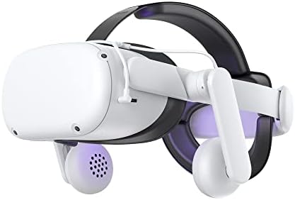 Каишка за слушалки KIWI design съвместим с аксесоари Quest 2, Удобна смяна каишка за слушалки Audio Elite за подобряване на звукови ефекти и засилване на потапяне във виртуалната реалност (каишка за слушалки включени