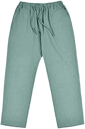Дамски панталон 3/4 ежедневна размер плюс, обикновена панталони с джобове, дамски памучни дамски летни панталони