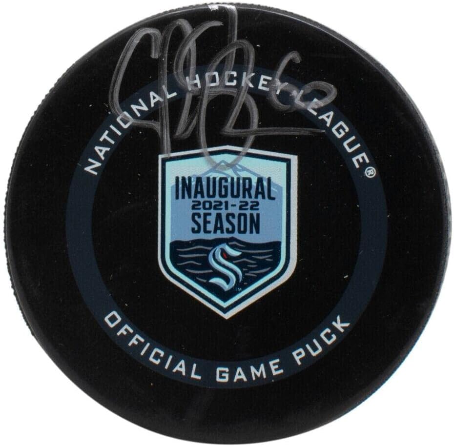 Крис Дридгер подписа договор с Сиатъл Кракен Фанатикс по хокей на шайби на Първия сезон на НХЛ - Шайби с автограф