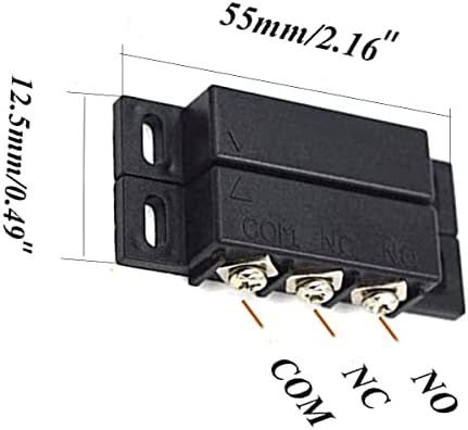 Sopepoyie NC/NO-Вградени Кабелна Прозорец Врата Контактен Датчик за Сигнализация Магнитен Рийд за Офис системи за Домашно сигурност, комплекти от 5