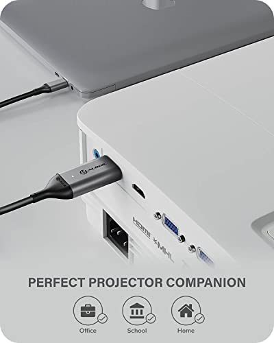 Кабел ALOGIC USB C-HDMI за домашния офис, на 6 фута адаптер Type C-HDMI, поддържа 4K 60 hz; Съвместим с MacBook Pro / Air, iPad Pro, Surface Book, XPS, S10 на Samsung и други устройства (съвместим с Thunderbolt 3)