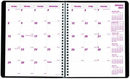 Дневник Brownline Essential Collection за 14 месеца, 8,88 x 7,13, Черна корица, 14 месеца (от декември до януари): от 2022 по 2024 година