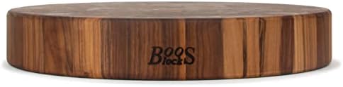 Кръгла дъска за Рязане Джон Boos Block WAL-CCB183-R Classic Collection от орехово дърво с челен зърно, 18 см в диаметър x 3 инча