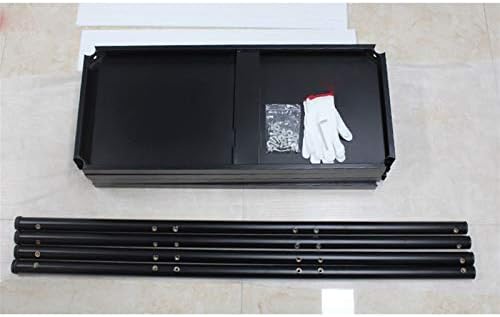 JAZHSMOM Кухненски рафтове за съхранение на Кухненски рафт Подови Многопластова, полици за съхранение на микровълнова фурна Рафтове за съхранение на балкона на срока за хола Три слоя (Цвят: черен размер: L 27,6x15,8x31,5