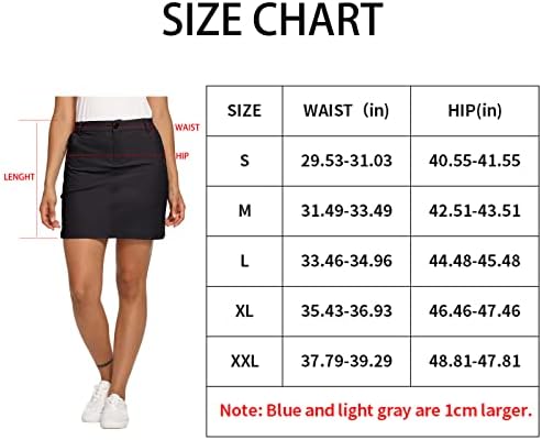 LastFor1 Женски Улични къси Панталони за голф Skort Active Атлетик Skort UPF 50 + Туристическа Ежедневна Пола Бързосъхнеща с Джобове