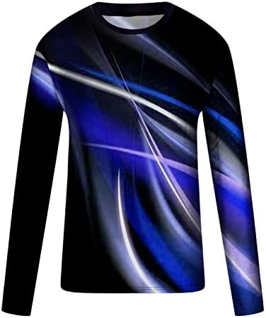 Мъжки Дизайнерски Тениски 2022 Коледен Забавен 3D Графичен Принт Тениска С Дълъг Ръкав Ежедневна Тренировка Плюс Размера на Върховете