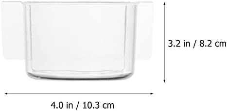 TEHAUX Ясла за Птици, 2 бр. Чаши за клетка за Клетки, Предотвратяват Течове, Сгъстено Полукръгли на Купата за Птици, Прозрачен Диспенсер за Вода за Птиците, Гълъб, Папагал