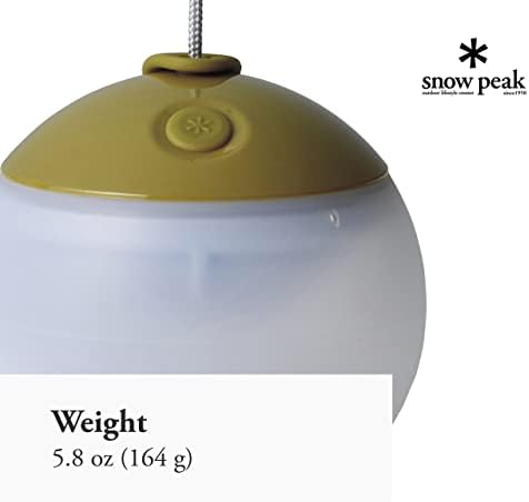 Фенер Snow Peak Hozuki - Лампа на батерии за работния плот и походного маса с извънбордов на една кука - 5,8 унции - Зелен